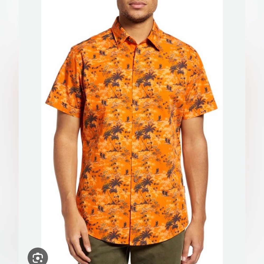 NWT Rodd And Gunn Island Print Short Sleeve Shirt Small Vacation Tropical Resort